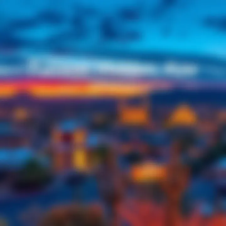 A scenic view of Tucson, AZ with unique landmarks and vibrant desert scenery, perfect for treasure hunting.