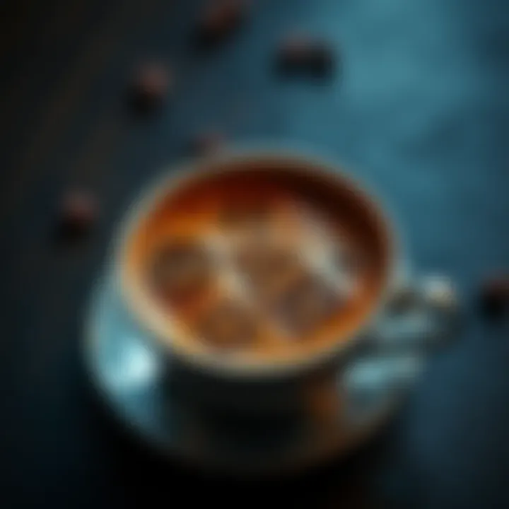 A close-up of a Turkish coffee cup showing various symbols left in the grounds, inviting interpretations from viewers.