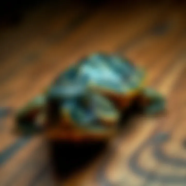 Close-up of turtle fingernails on a wooden surface, indicating their potential use in magical practices.