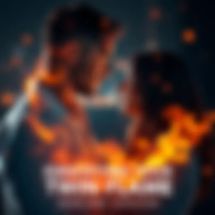 A man and a woman standing close, looking into each other's eyes with a glowing aura around them, symbolizing a deep connection.