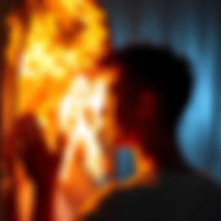 A person looking at their reflection in a mirror, symbolizing self-reflection and understanding of twin flames.