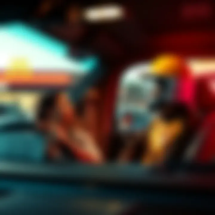 Twins at the Drive-Thru A curious drive-thru interaction with a hint of mystery, showcasing a customer and fast food worker, capturing the essence of identity confusion.