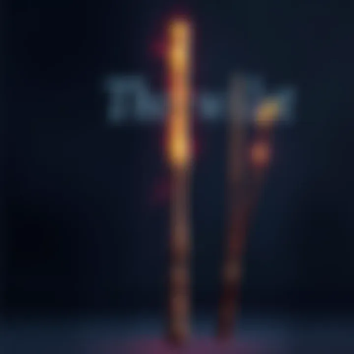A side-by-side view of two magical wands and three magical wands, highlighting the difference in number and appearance.