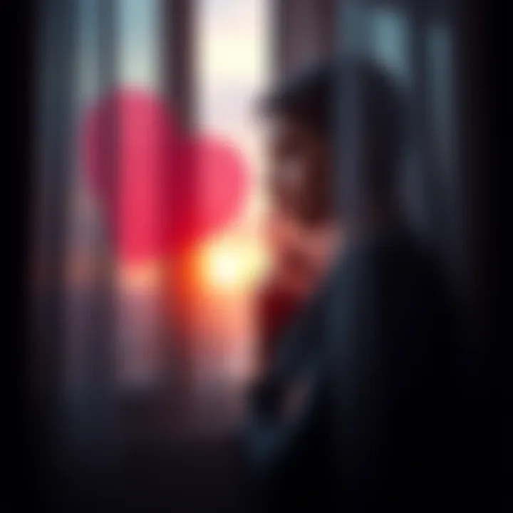 A young woman looks thoughtfully out the window, reflecting on her past relationship. A soft glow from the setting sun highlights her contemplative expression.