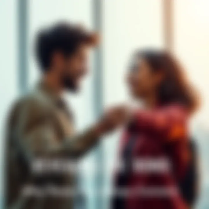 Two individuals smiling and reaching out to each other, reflecting a strong bond between them