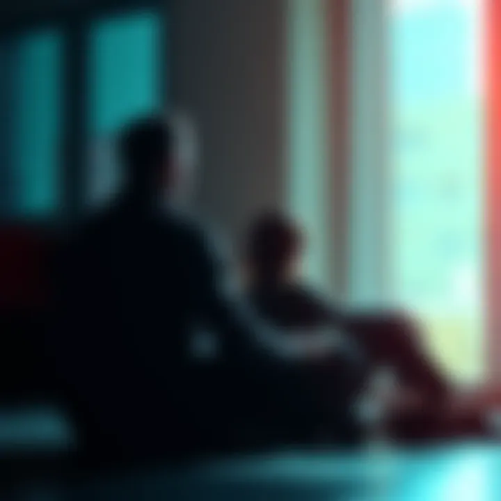 A silent conversation between two individuals, reflecting deep thought and connection without words.