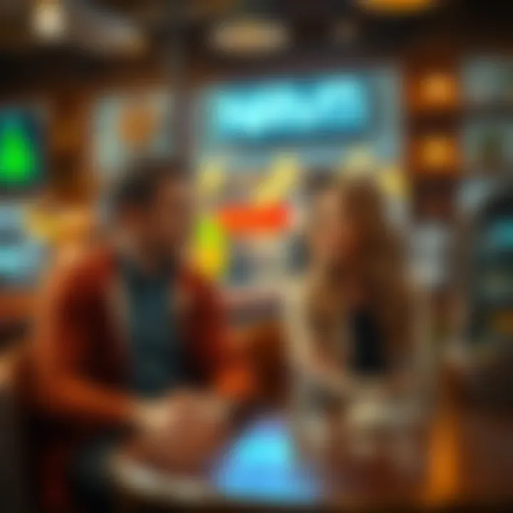 A man and a woman sitting together at a cafe, discussing their past relationship with honesty and clarity, looking thoughtful and engaged with each other.