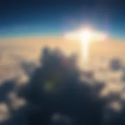 A photo showing a possible unidentified aerial phenomenon in the sky over Mallorca, Spain, captured during daylight, with clouds in the background.
