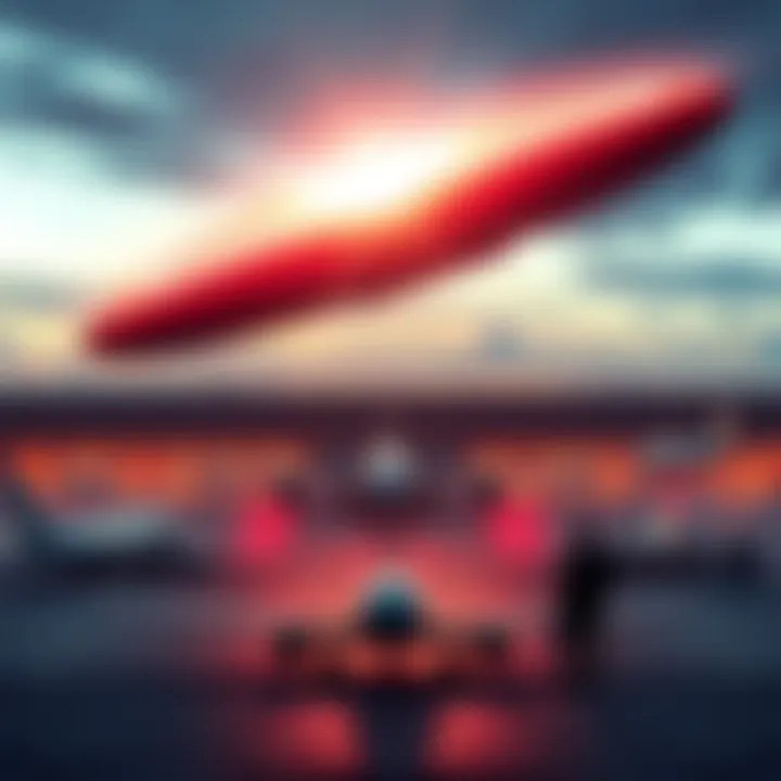 A bright unidentified aerial phenomenon hovering above an airport runway with planes grounded below, causing confusion and concern among airport staff.