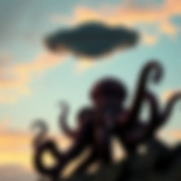 A UFO shaped like an octopus is seen in the sky over Mexico