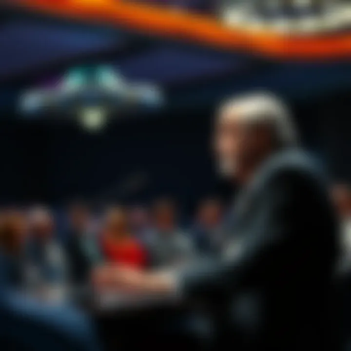 Dr. Jacques Vallee speaking at a conference about UFO sightings and their implications for humanity.