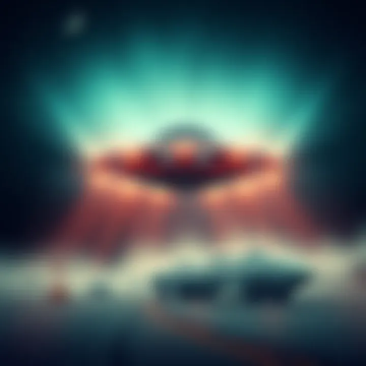 Footage showing a large UFO hovering near a military installation