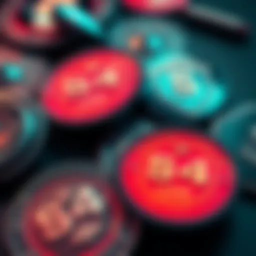 Close-up of badges resembling S4 badges linked to UFO figures Dan and Bob Lazar, showcasing details and colors.