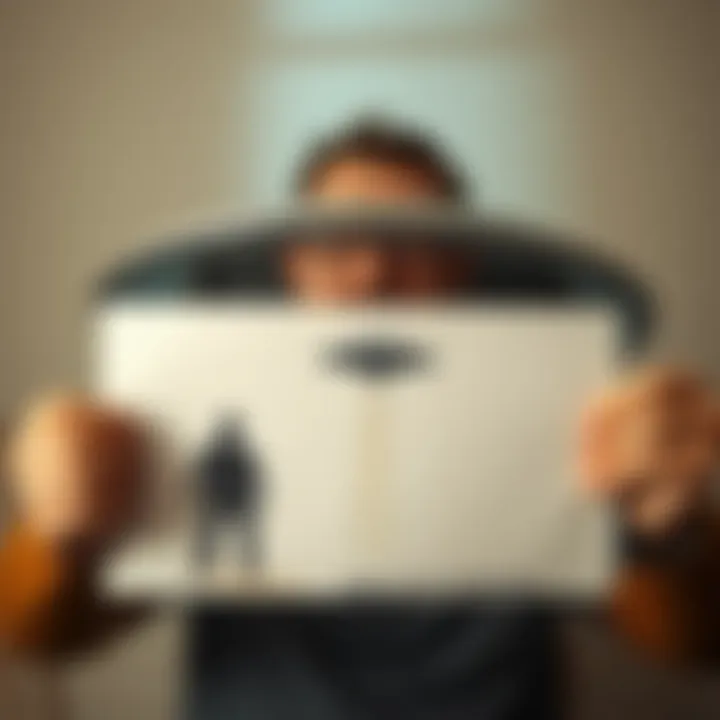 UFO Drawing by Abduction Claimant A man shows his drawing of a UFO abduction experience, featuring an alien spacecraft and a silhouette of a person, revealing his extraordinary encounter.