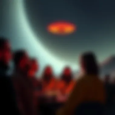 A group of UFO experts discussing latest findings at the Contact in the Desert 2025 event
