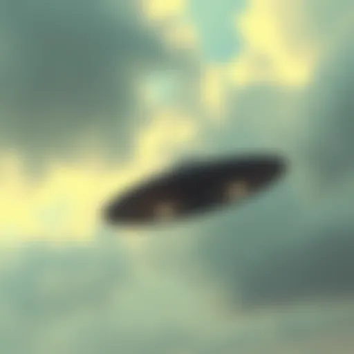 UFO Footage Stabilization A still from stabilized UFO footage showing a flying object in the sky with clear details.