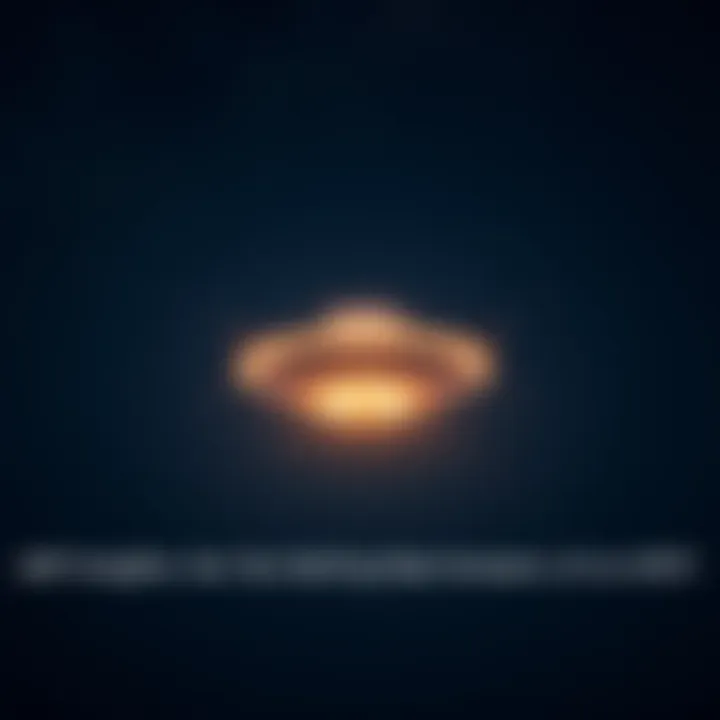 A glowing unidentified flying object hovering in a dark sky with stars