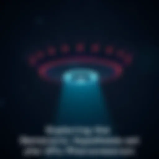 A UFO hovering in a dark sky with stars around it, representing the debate on UFOs and their potential link to the demonic.