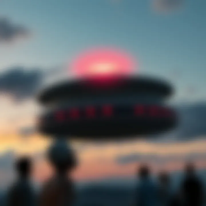 A suspicious photograph showing a UFO in the sky above Mexico, with people discussing its authenticity.