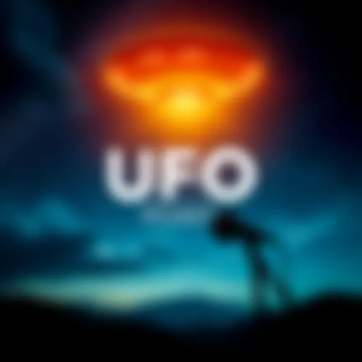 A podcast cover featuring a microphone and UFO in a night sky, symbolizing real abduction stories from everyday people.