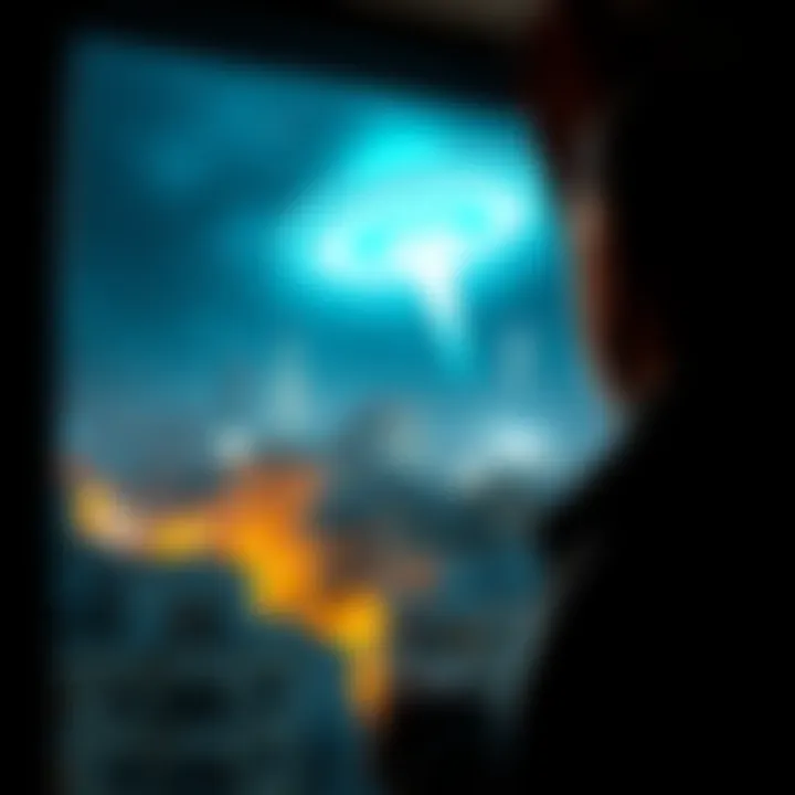 A father gazes out of a window in Beirut, spotting a bright unidentified object in the sky during the night.