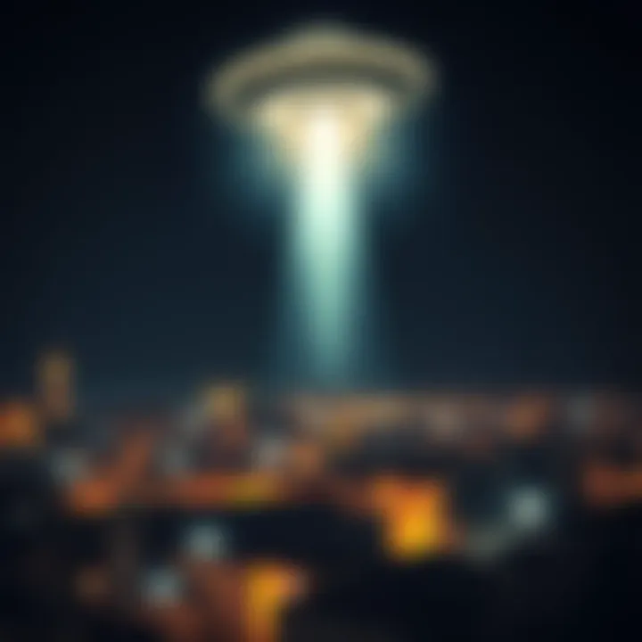 A bright object in the night sky over Jerusalem, with the city skyline visible below.