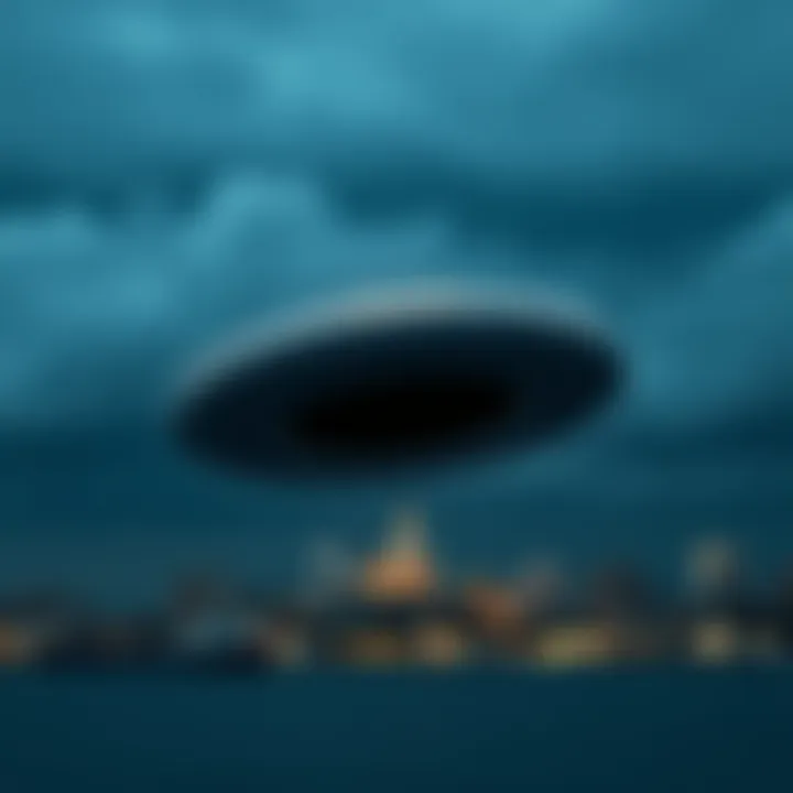 UFO Sighting in Montevideo A bright ring-shaped object with a black center captured in the sky over Montevideo, changing direction rapidly.