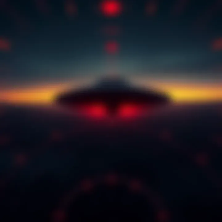 A radar screen showing a fast-moving unidentified object during a military test in Australia.