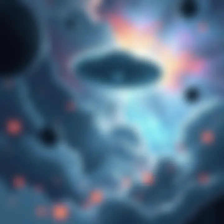 A cosmic journey into UFOs and dreams A mesmerizing illustration depicting a UFO hovering over a dreamscape filled with symbolic dream imagery.