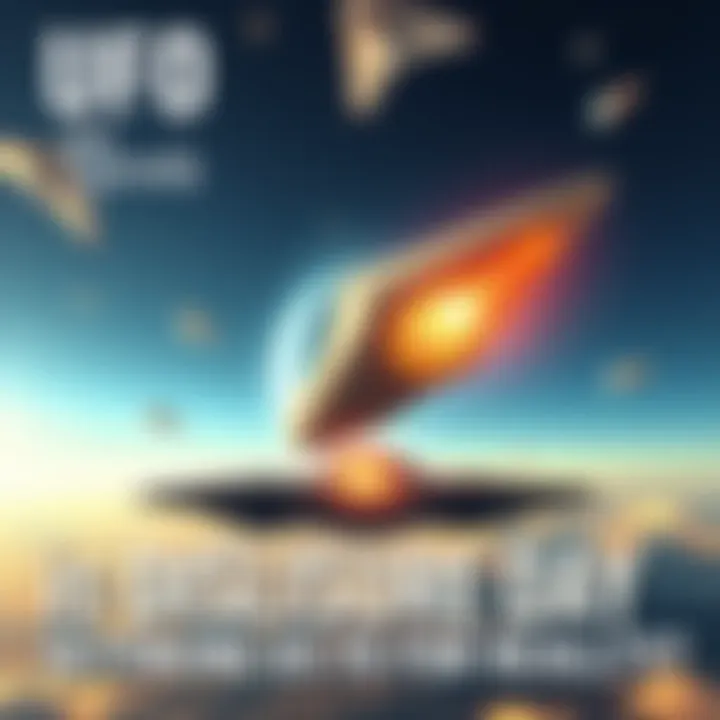 UFOs and Movie Scene A film scene showing a futuristic aircraft in the sky, hinting at UFO themes.