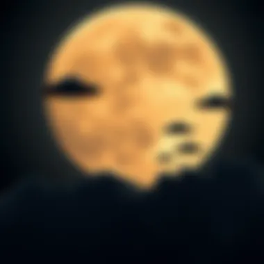 A view of the moon with multiple unidentified flying objects spotted in the sky, raising concerns among scientists.
