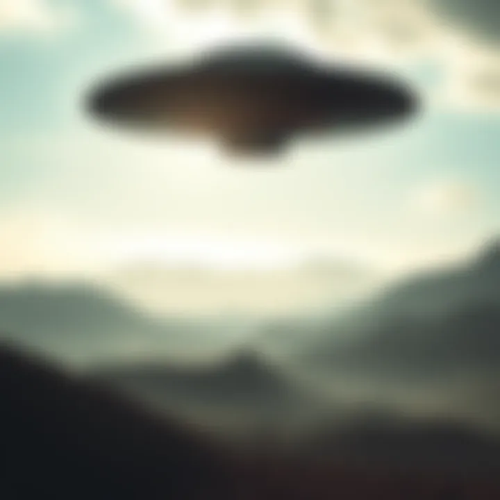 UFO Suggestion in South Korea Eric Burlison suggests a location in South Korea where a giant UFO might be hidden, with an image of a mysterious landscape and a silhouette of a UFO in the sky.