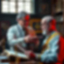 A Master Mason in Texas discusses Freemasonry with his interested nephew, surrounded by Masonic symbols and books