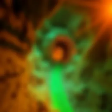 A radar scan image showing a large underground area with huge chambers beneath the Giza Plateau.