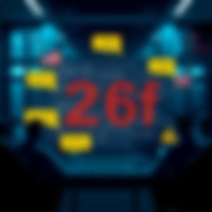 A graphic showing the 26f code with various interpretations highlighted around it, symbolizing discussions on forums