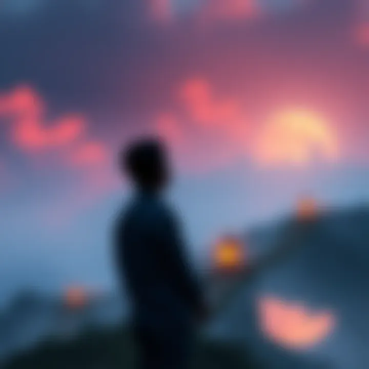 A person reflecting in nature, representing the journey of understanding karma and dharma in life.