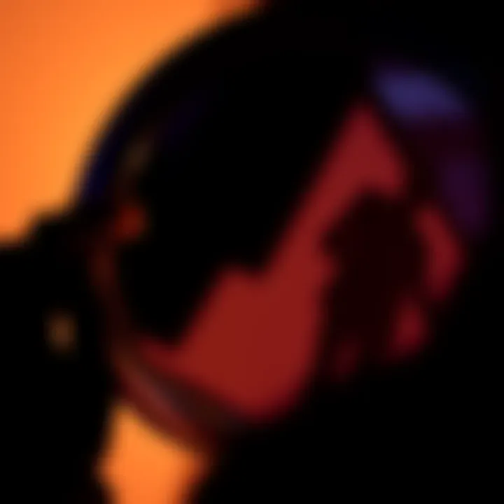 A person reflecting in a mirror, showing a shadowy figure behind them representing their shadow-self.