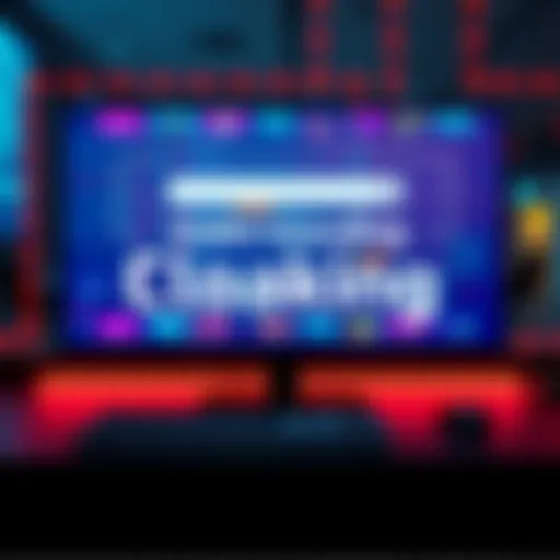 A digital screen showing different versions of a website to various users, symbolizing cloaking in online content.