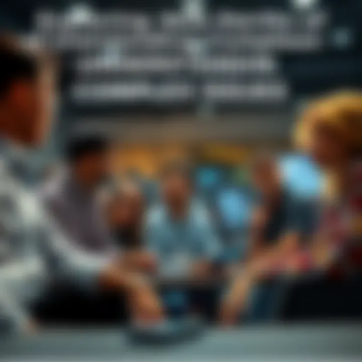 A group of diverse people discussing complex social and political topics in a thoughtful setting.