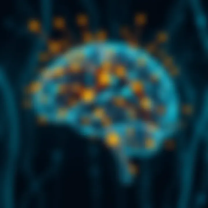 Understanding Consciousness A brain illustration showing sensory pathways and memory connections, symbolizing the process of predictive processing in consciousness.