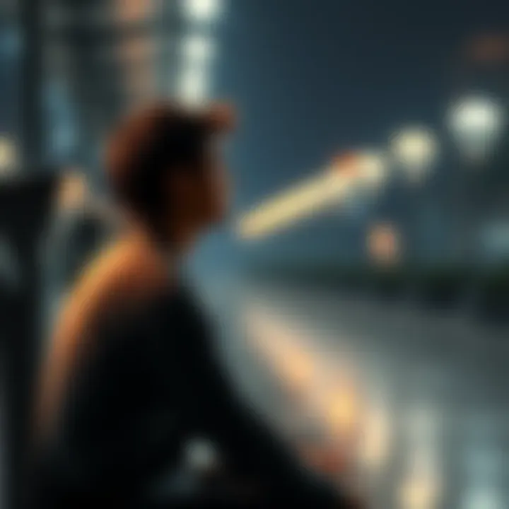 Understanding Emotional Connections A person sitting alone, reflecting with a thoughtful expression, symbolizing emotional disconnect in relationships.