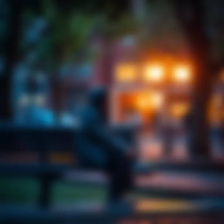 A person sitting on a park bench looking thoughtful, reflecting on their past relationship.