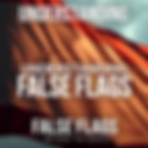 A close-up of a waving flag with shadows suggesting hidden meanings, symbolizing the concept of false flags.