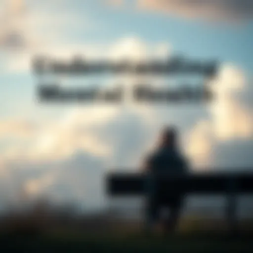 A person sitting on a bench looking thoughtful, with a cloudy sky in the background, symbolizing the weight of mental health challenges.
