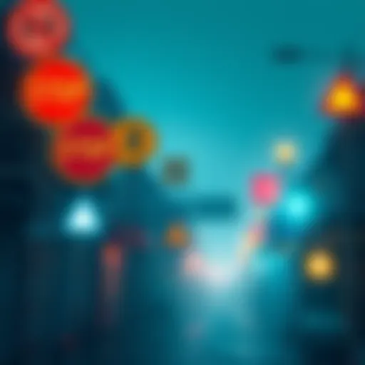 A collection of various signs and symbols including traffic signs, emojis, and icons illustrating their meanings in everyday life.