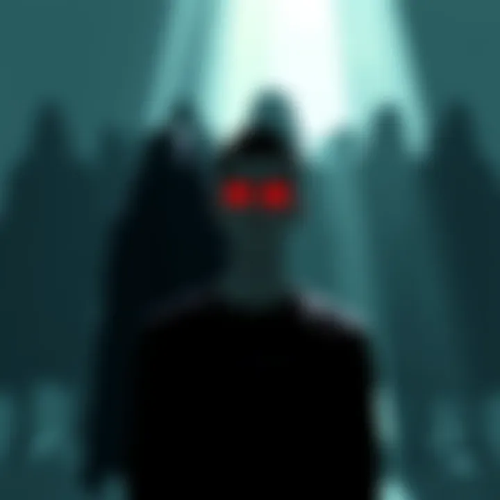 Understanding Solipsism Concept Illustration showing a person surrounded by shadowy figures representing non-playable characters, emphasizing the idea of individual consciousness versus perceived others.