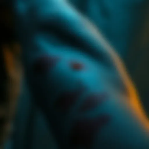 Close-up of a person's arm showing unexplained bruises, suggesting a paranormal presence in a home.
