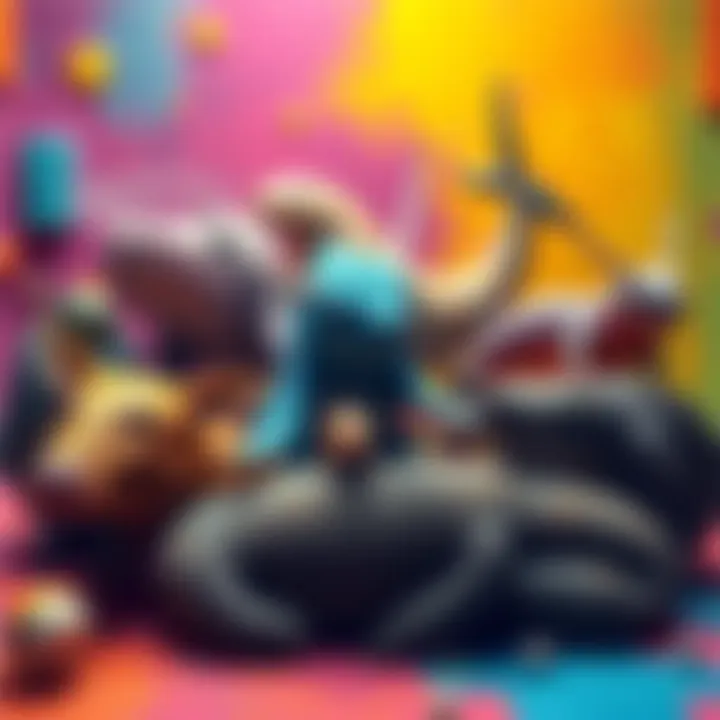 A variety of strange animals from around the world, including a platypus, axolotl, and narwhal, displayed together on a colorful background.