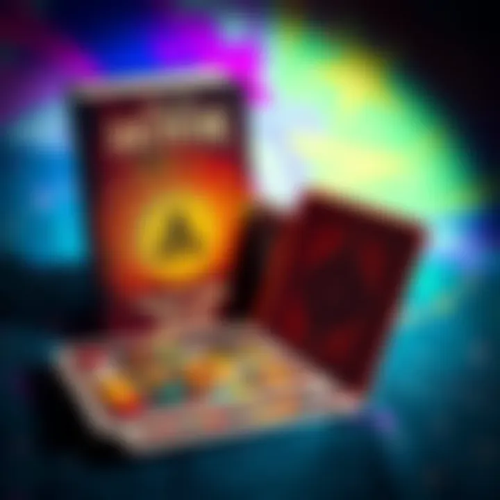 A colorful tarot deck displayed next to its well-crafted guidebook, highlighting their unique design and features.