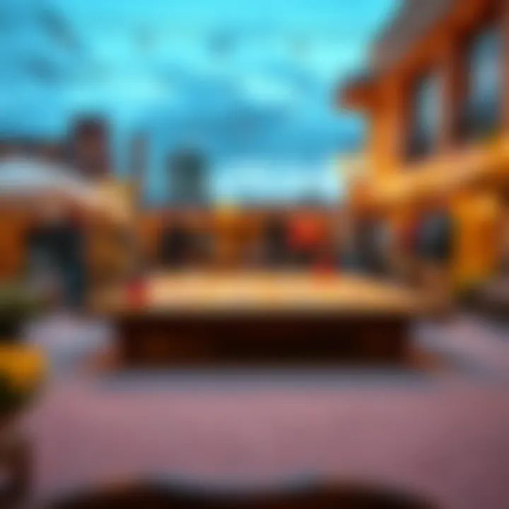 A beautiful deck design displayed on a table with curious viewers